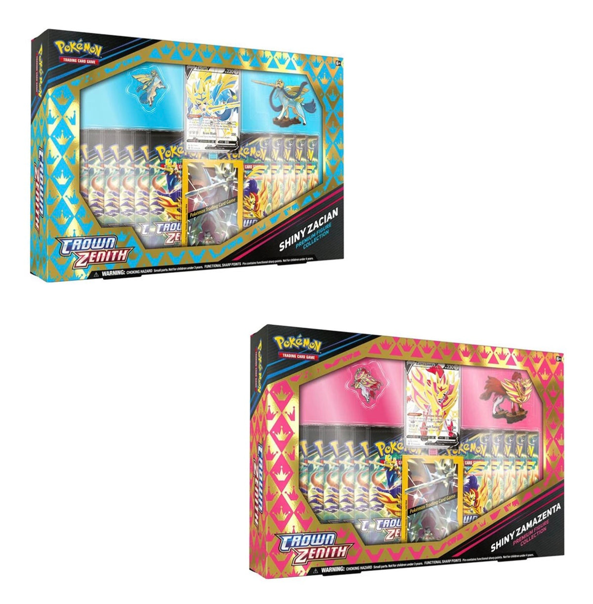 Pokémon TCG: Crown Zenith Shiny Zacian & Shiny Zamazenta Premium Figure Collection – Pair