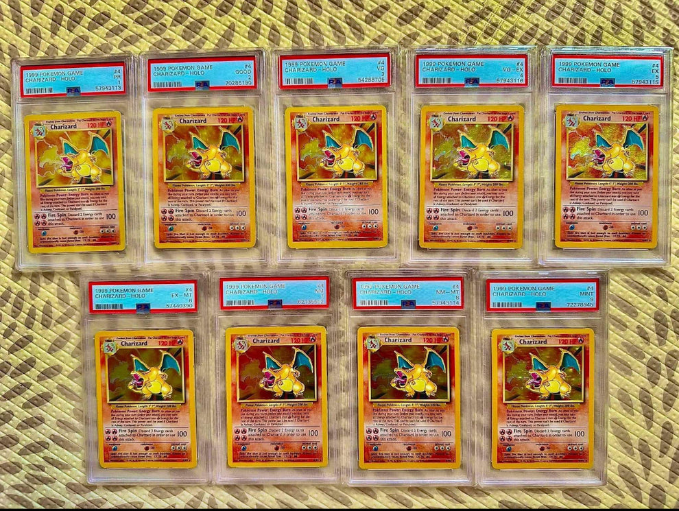 Pokemon Charizard Base Set Grades 1 to 9 | Trading in Collectables ...